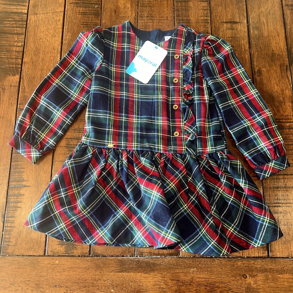 NWT Mayoral Plaid Dress